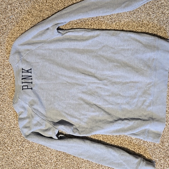 Vs Pink Denver Broncos Gray Sweatshirt Sequin Logo Sz S Cute - Picture 3 of 3